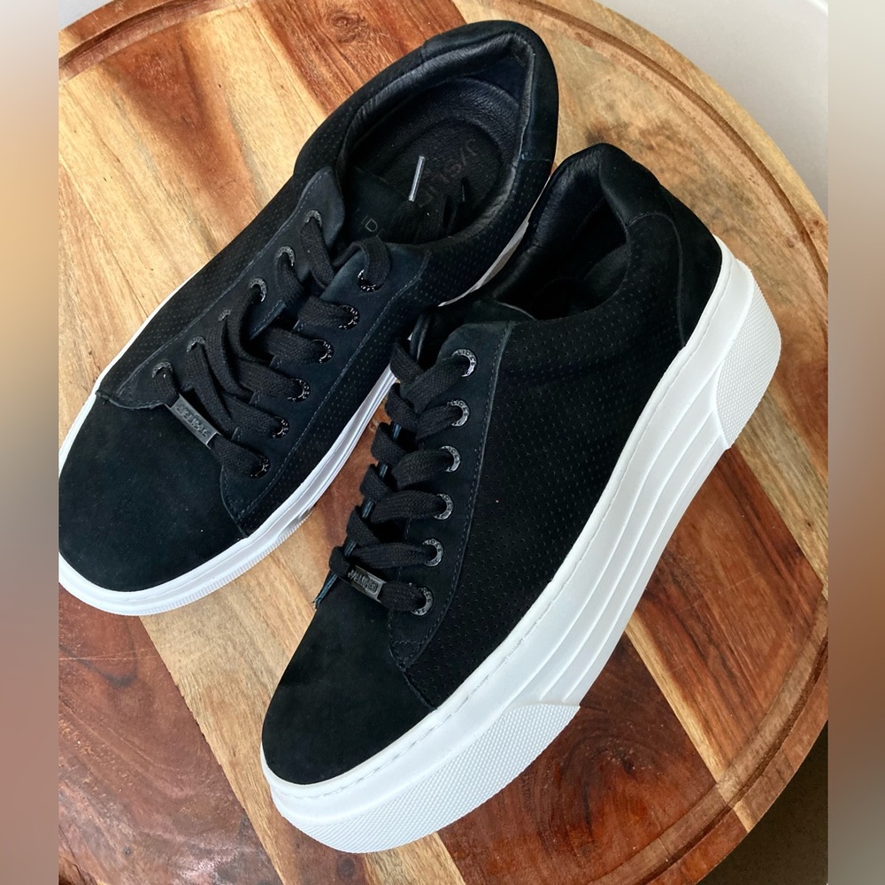 JSLIDES leather sneakers, slight platform.